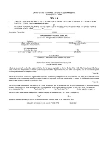 Thumbnail NAPCO Security Technologies 10-Q Quarterly Report FY2017 