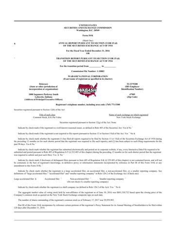 Thumbnail Wabash National
 10-K Annual Report 2016