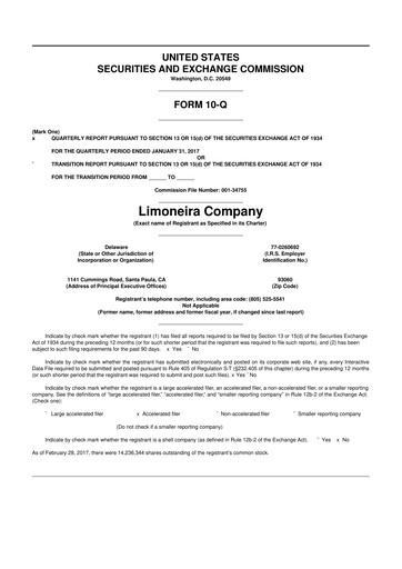 Thumbnail Limoneira
 10-Q Quarterly Report FY2017 