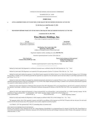 Thumbnail Ekso Bionics
 10-K Annual Report 2016