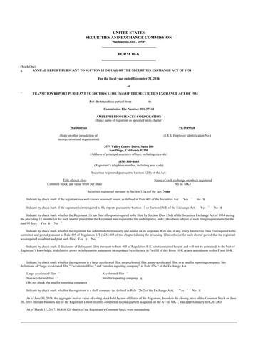 Thumbnail Armata Pharmaceuticals 10-K Annual Report 2016