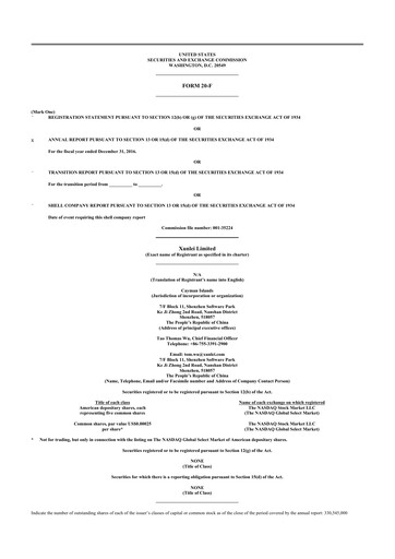 Thumbnail Xunlei 20-F Annual Report 2016