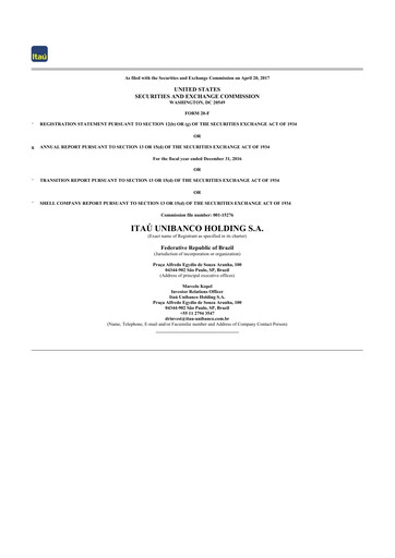 Thumbnail Itaú Unibanco
 20-F Annual Report 