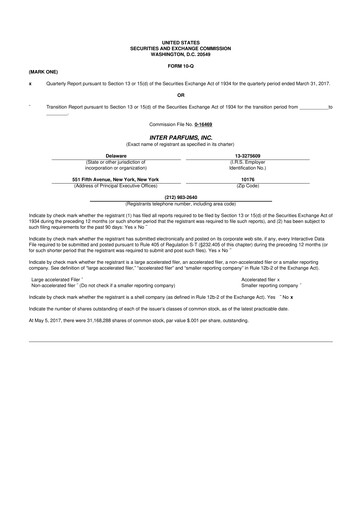 Thumbnail Interparfums 10-Q Quarterly Report FY2017 