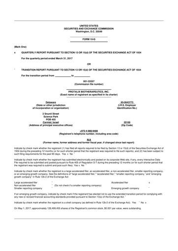 Thumbnail Protalix BioTherapeutics
 10-Q Quarterly Report FY2017 