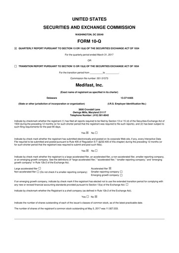 Thumbnail Medifast 10-Q Quarterly Report FY2017 