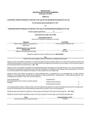 Vorschaubild Global Medical REIT
 10-Q Quartalsbericht 2017 