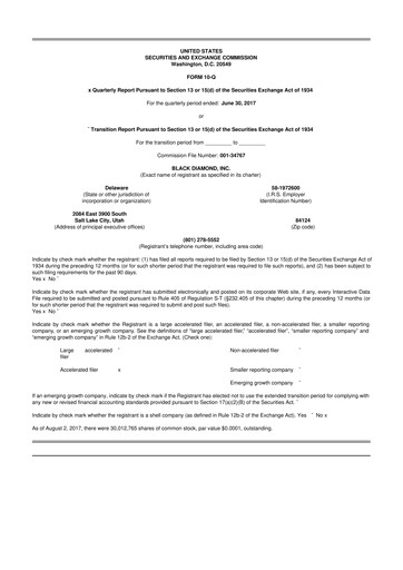 Thumbnail Clarus
 10-Q Quarterly Report FY2017 