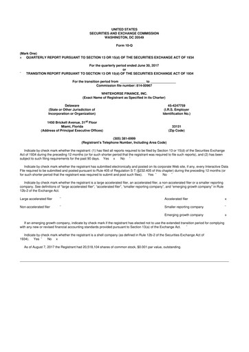 Vorschaubild WhiteHorse Finance 10-Q Quartalsbericht  