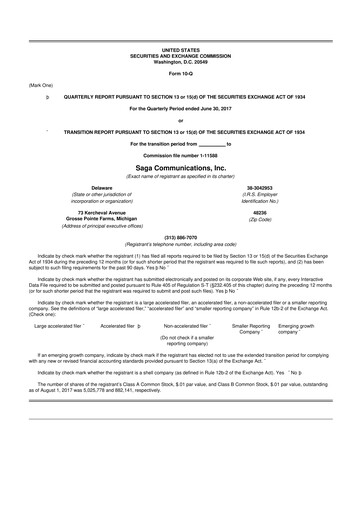 Thumbnail Saga Communications 10-Q Quarterly Report FY2017 