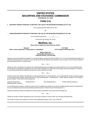 Thumbnail Medifast 10-Q Quarterly Report FY2017 