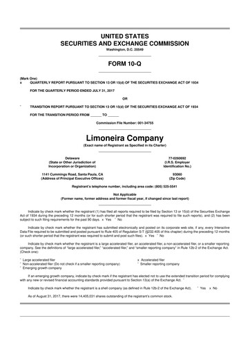 Thumbnail Limoneira
 10-Q Quarterly Report FY2017 