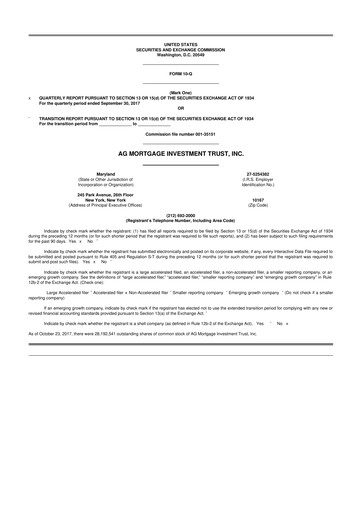 Thumbnail TPG Mortgage Investment Trust 10-Q Quarterly Report FY 