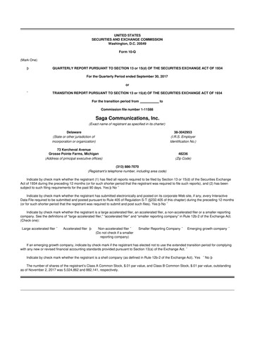 Thumbnail Saga Communications 10-Q Quarterly Report FY2017 