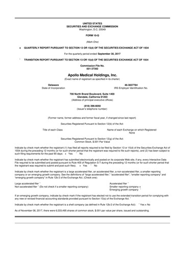 Vorschaubild Astrana Health 10-Q Quartalsbericht 2018 