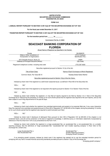 Thumbnail Seacoast Banking 10-K Annual Report 2017