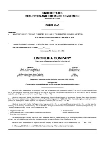 Thumbnail Limoneira
 10-Q Quarterly Report FY2018 