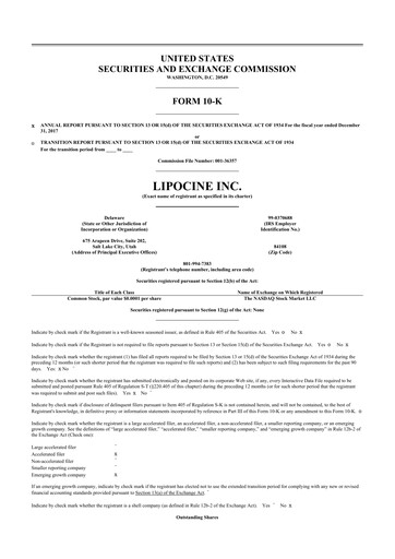 Thumbnail Lipocine 10-K Annual Report 2017