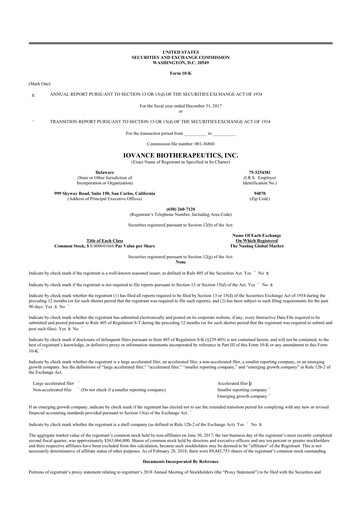 Thumbnail Iovance Biotherapeutics
 10-K Annual Report 2017