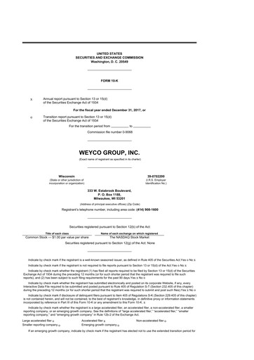 Thumbnail Weyco Group 10-K Annual Report 2017