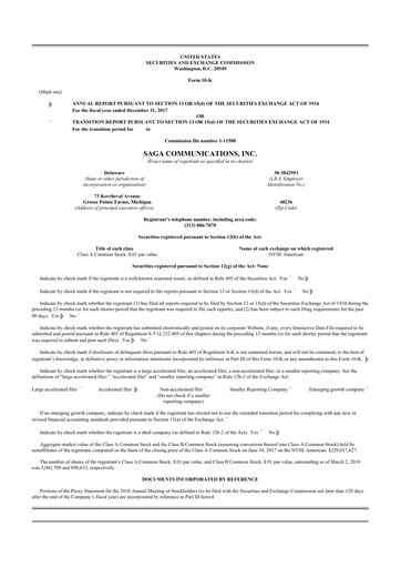 Thumbnail Saga Communications 10-K Annual Report 2017