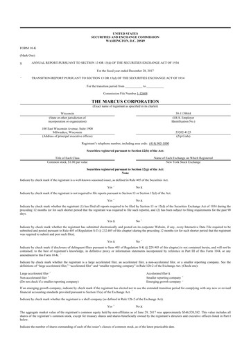 Thumbnail Marcus Corporation
 10-K Annual Report 2017