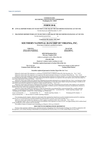 Thumbnail Primis Financial 10-K Annual Report 2017