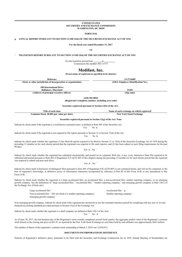 Thumbnail Medifast 10-K Annual Report 2017