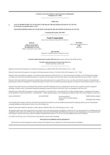 Thumbnail Vuzix
 10-K Annual Report 2017