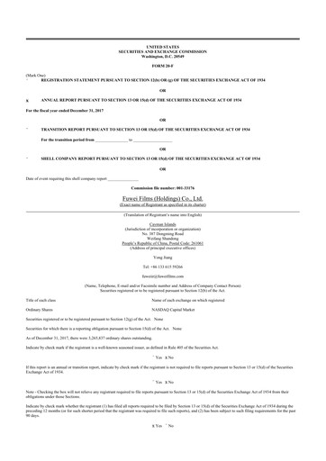 Thumbnail Baijiayun Group 20-F Annual Report 2017