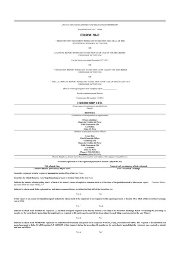 Thumbnail Credicorp 20-F Annual Report 2017