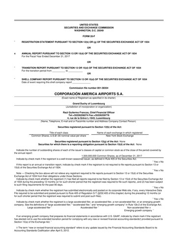 Thumbnail Corporación América Airports 20-F Annual Report 