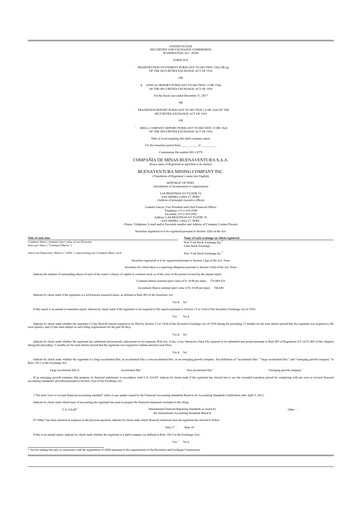 Thumbnail Buenaventura Mining Company  20-F Annual Report 2017