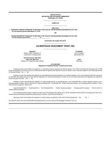 Thumbnail TPG Mortgage Investment Trust 10-Q Quarterly Report FY 