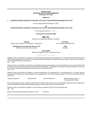Thumbnail iBio 10-Q Quarterly Report FY2018 