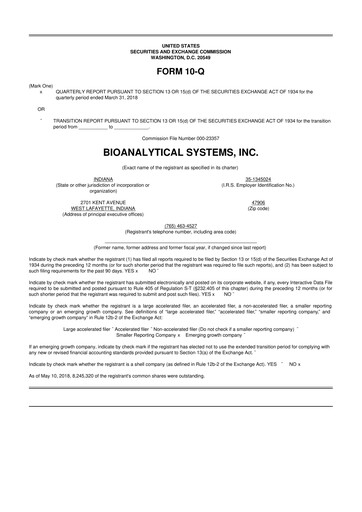 Thumbnail Inotiv 10-Q Quarterly Report FY2018 