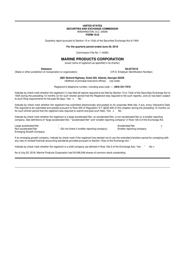 Miniature Marine Products Corporation 10-Q Rapport trimestriel  