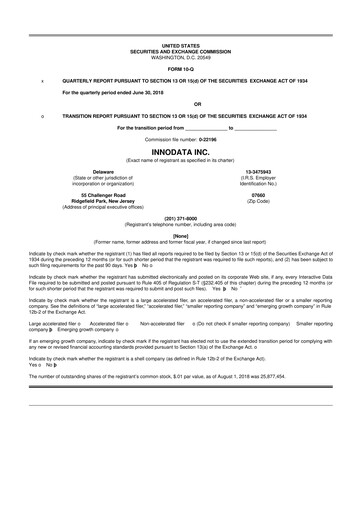 Thumbnail Innodata 10-Q Quarterly Report FY2018 