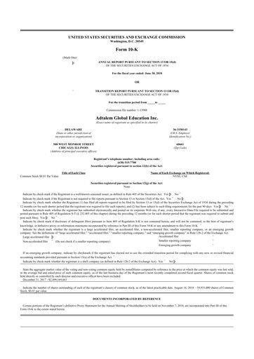 Thumbnail Adtalem Global Education
 10-K Annual Report 2018