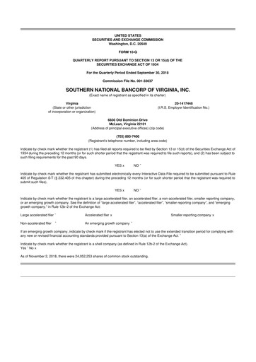Vorschaubild Primis Financial 10-Q Quartalsbericht 2018 