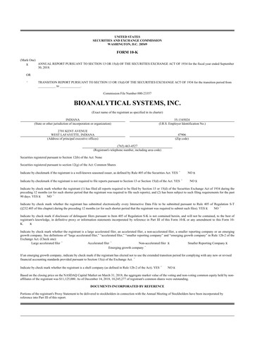 Thumbnail Inotiv 10-K Annual Report 2018