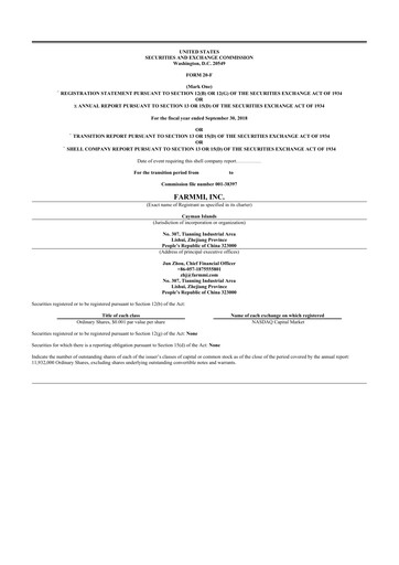 Thumbnail Farmmi
 20-F Annual Report 2018