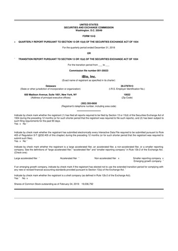 Thumbnail iBio 10-Q Quarterly Report FY2019 