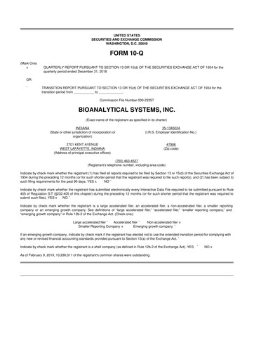Thumbnail Inotiv 10-Q Quarterly Report FY2019 