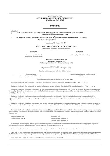 Thumbnail Armata Pharmaceuticals 10-K Annual Report 2018