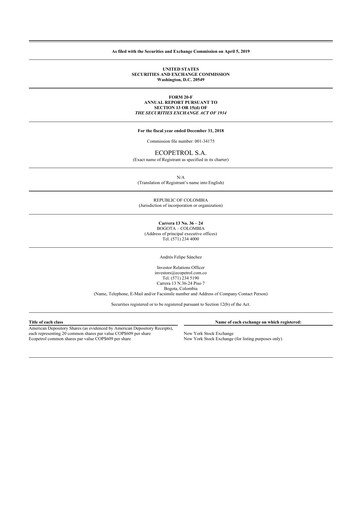 Thumbnail Ecopetrol 20-F Annual Report 2018