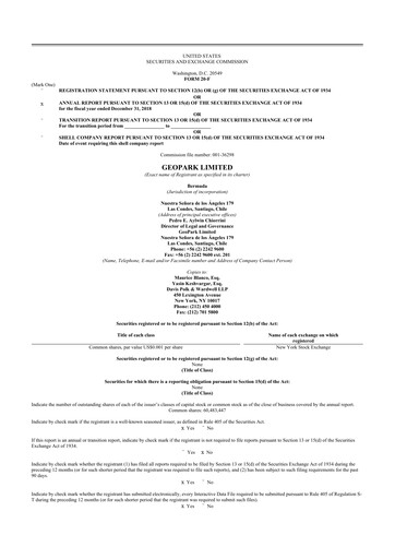 Thumbnail Geopark 20-F Annual Report 2018