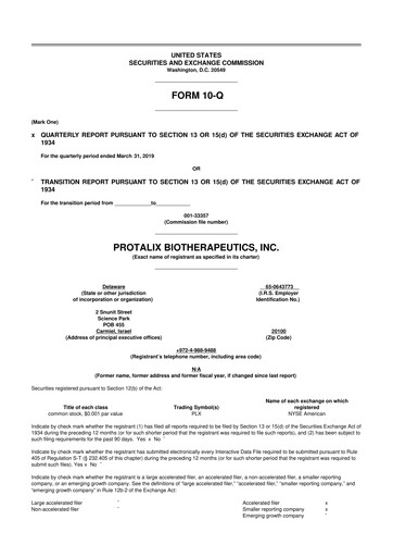 Thumbnail Protalix BioTherapeutics
 10-Q Quarterly Report FY2019 