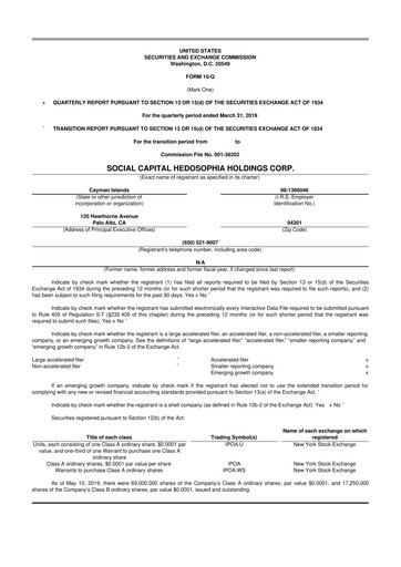 Miniature Virgin Galactic
 10-Q Rapport trimestriel 2019 