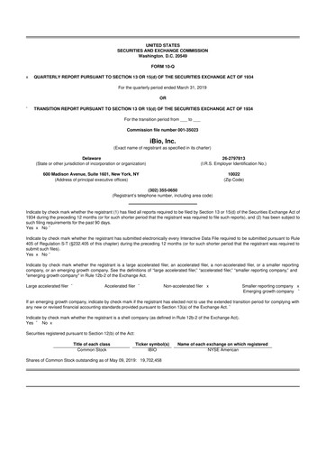 Thumbnail iBio 10-Q Quarterly Report FY2019 